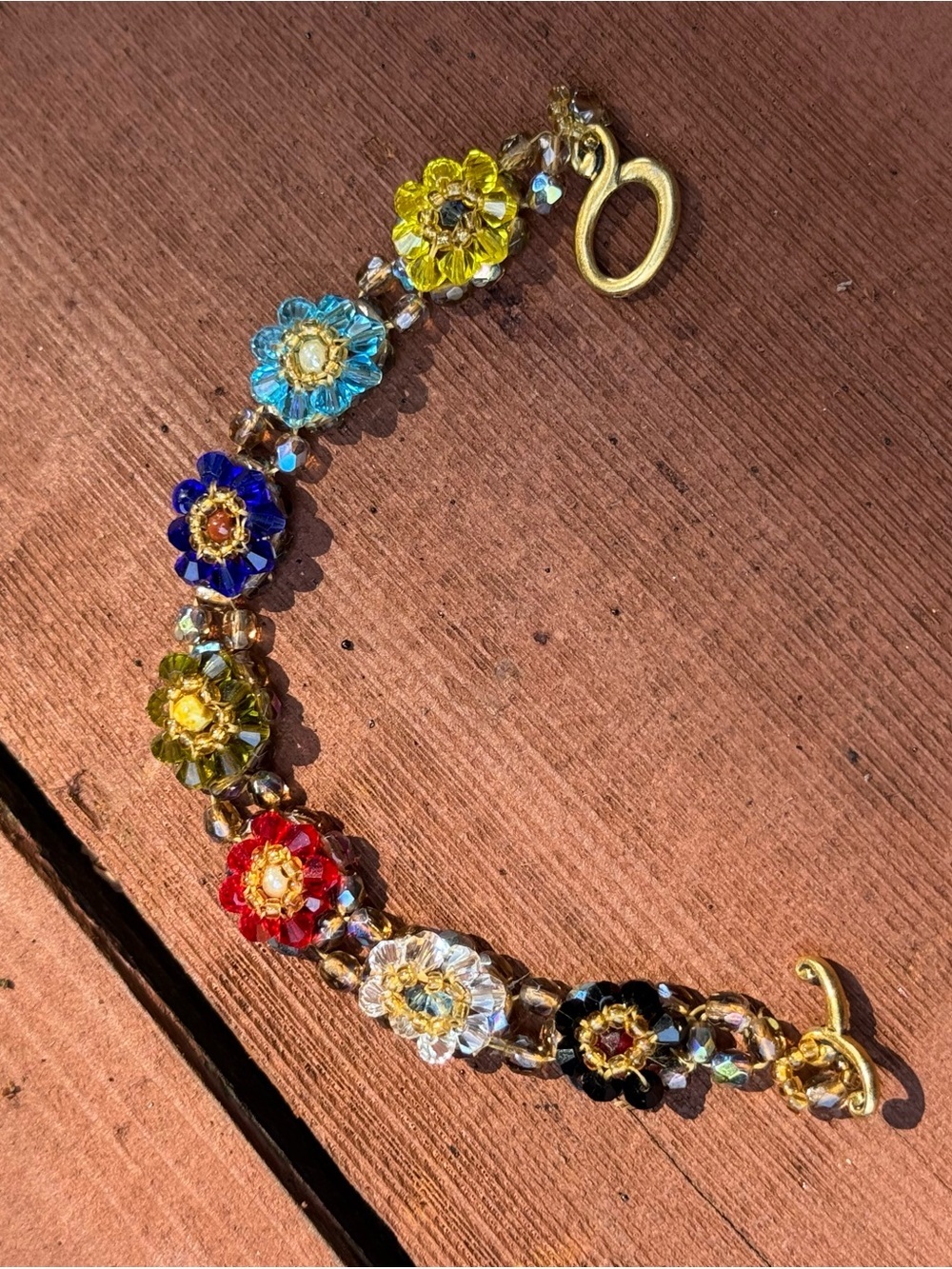 Hand-Sewn Swarovski Crystal Bracelet